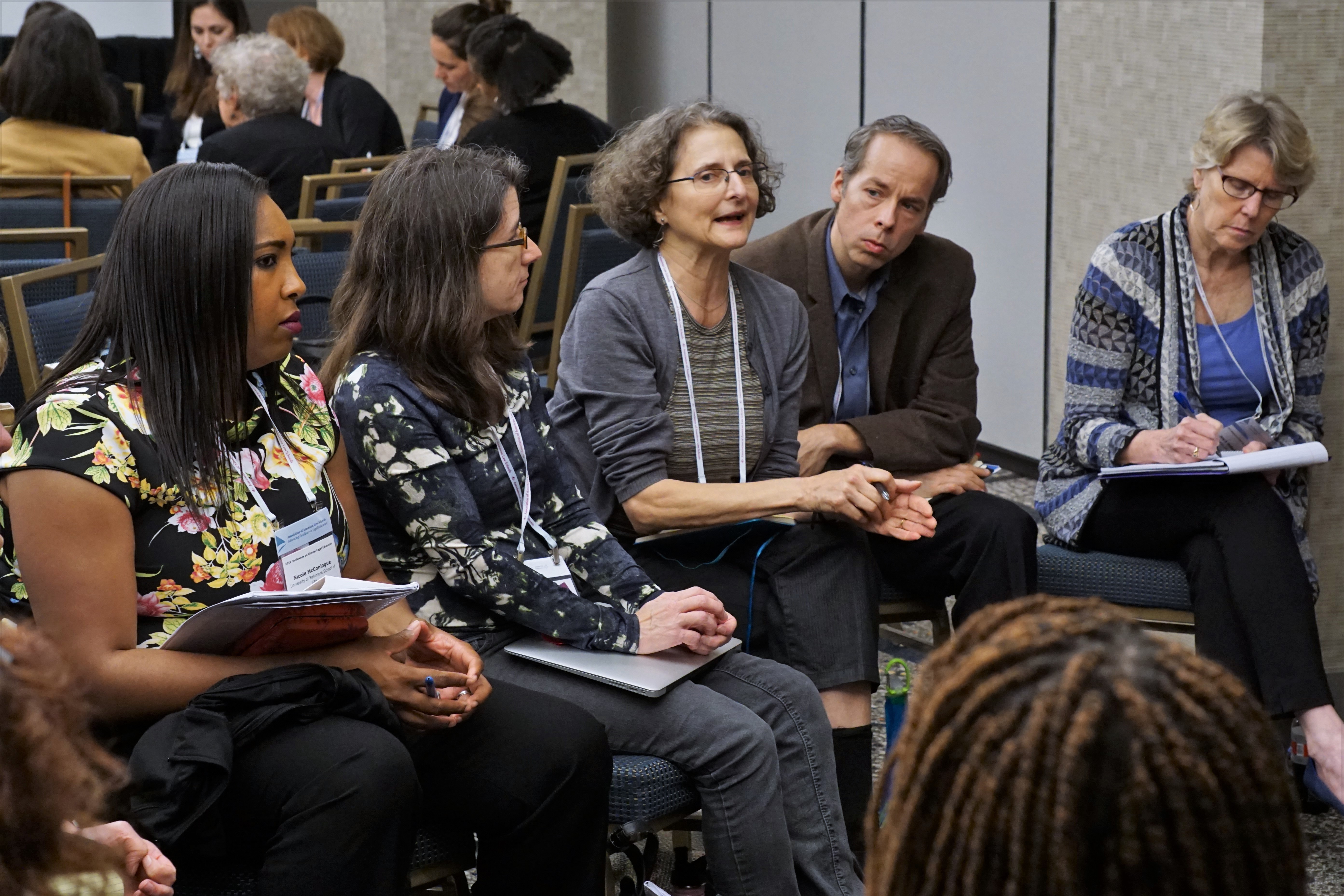 Attendees during a working session on addressing implicit bias.